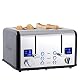 CUSIMAX 4-Scheiben-Toaster Edelstahl mit LED-Anzeige