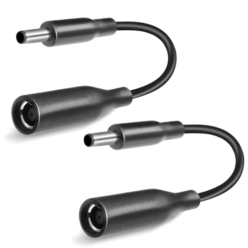 Yancincny DC 7.4mm to 4.5mm Laptop Power Adapter Cable, Dc 7.4mm X 5.0mm Female to 4.5mm X 3.0mm Male Charging Connector Power Converter Cable Dc Jack for Laptops (6.7inch/2pcs)