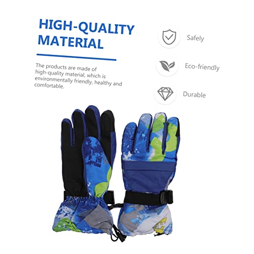BESTYASH 2 Pares Luvas De Esqui Luva De Esqui Luvas Camufladas Selva Camuflada Impermeável Feminino