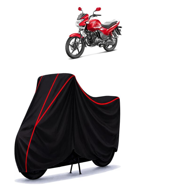 Image of Hero Achiever 150 Disc Water Resistant Bike Cover for All Motorcycles & Rain | Heavy Duty Taffeta Fabric | UV Protection, Dustproof, Scratchproof | All Weather Two Wheeler Cover with Elastic Bottom