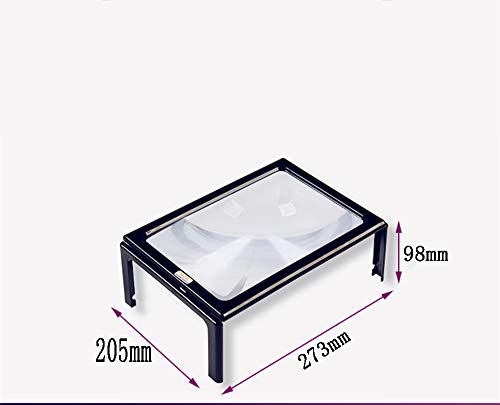 Loupe de lecture avec support de table et éclairage LED intégré