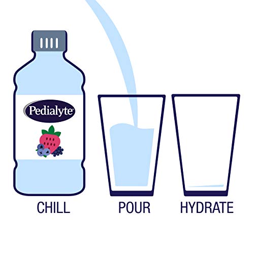 Image of Pedialyte Electrolyte Water with Zero Sugar, Hydration with 3 Key Electrolytes & Zinc for Immune Support, Berry Frost, 1 Liter