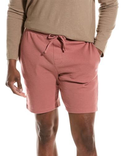 Image of BOSS Men's Waffle Contrast Logo Lounge Shorts