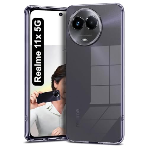 Image of COVERBLACK Rubber Silicone Back Cover for Realme Narzo 60X 5G - Transparent