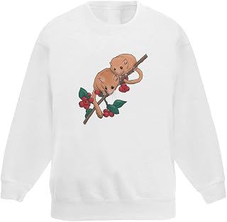 Azeeda 'Dormice & Berries' Kid's Sweatshirt/Jumper (7-8 Years) (KW00096819)