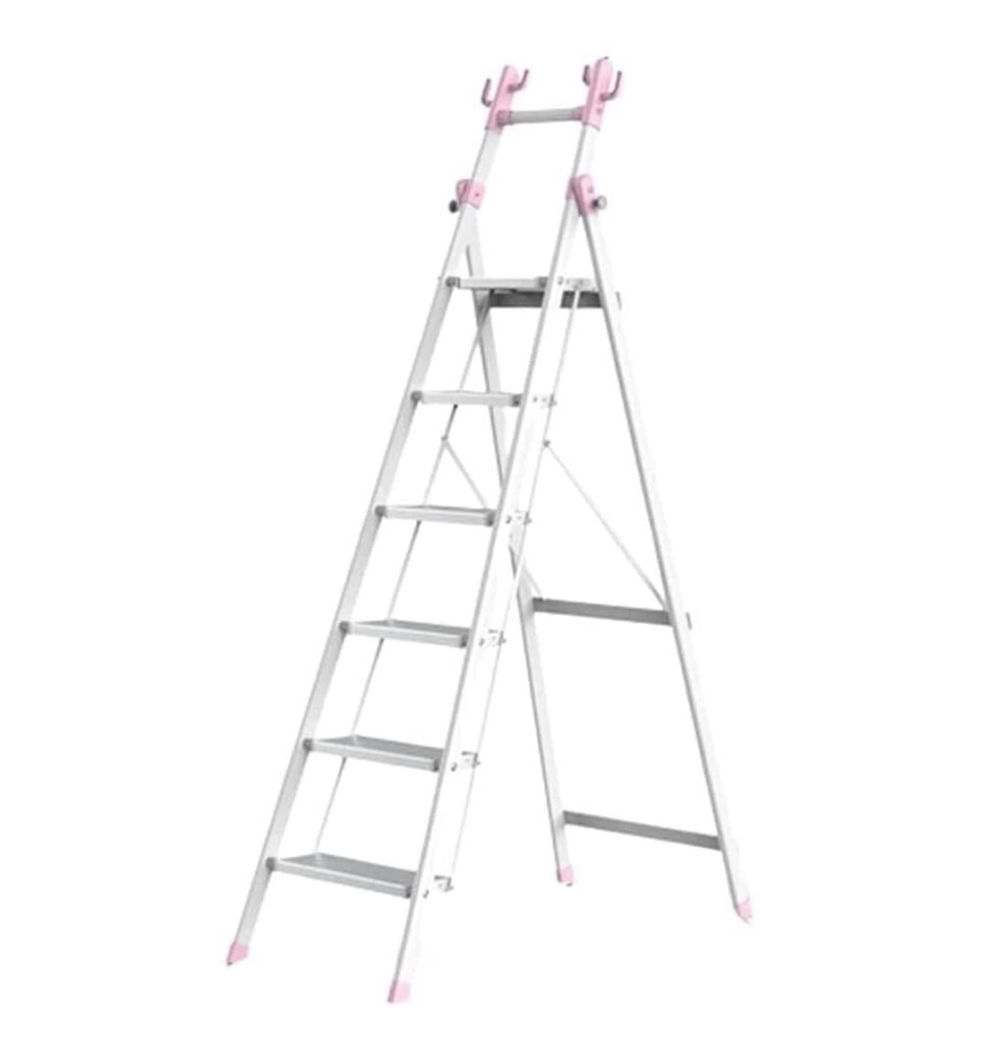 Scaletta 6 Scale A Pioli Scaletta in Lega di Alluminio Spessa con Struttura Ad A Pieghevole Multifunzionale per La Casa Scala Gradini