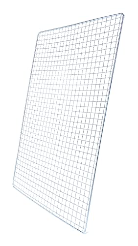 Portable Campfire Barbecue Grill Wire Mesh Rack Mat Grate For Stove Charcoal, Rectangular, 17.7 Inch , Stainless Steel Color #TOP2