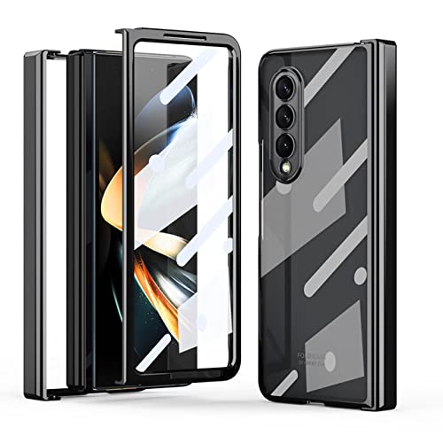 Coque Samsung Z Fold 4 5G rigide transparente avec film de verre d'écran avant