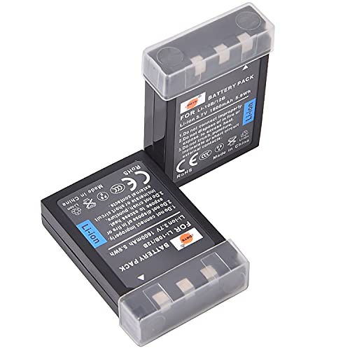 DSTE 2pcs LI 10B LI 12B Batería Compatible con Olympus Camedia C 50, C 60, C 70, C 470, C 760, C 765, C 770, C 5000, C 7000