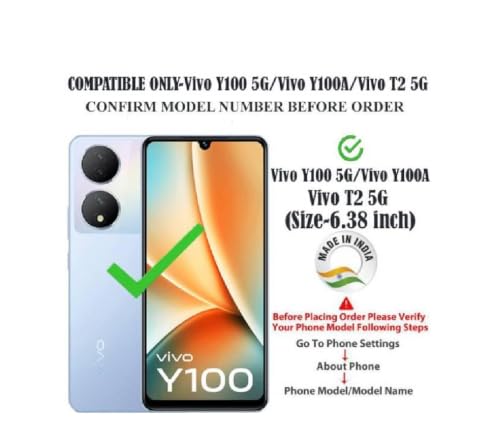 Image of COVERBLACK Rubber Silicone Back Cover for Vivo Y100A /Vivo Y100 5G - Transparent