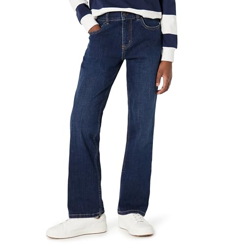 Amazon Essentials Jean Bootcut Moyennement Extensible, Coupe Standard Garçon, Bleu Nuit Foncé Délavé, 10 ans