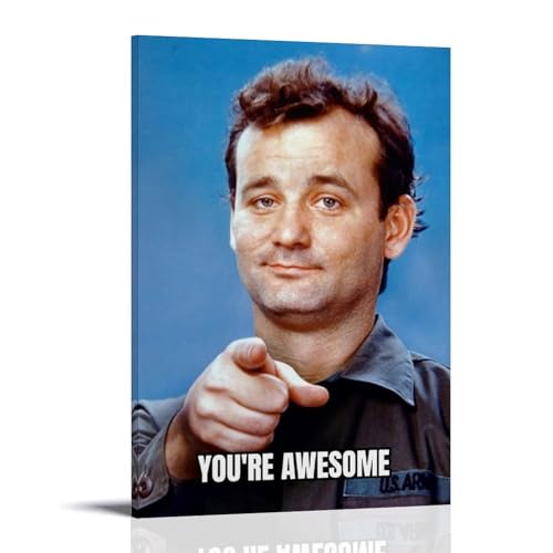 ORAUSEUN Bill Murray - Lienzo decorativo para pared, 2 pósteres, cubierta estética, vintage, pintura decorativa para habitaciones, 50 x 75 cm, estilo marco-10