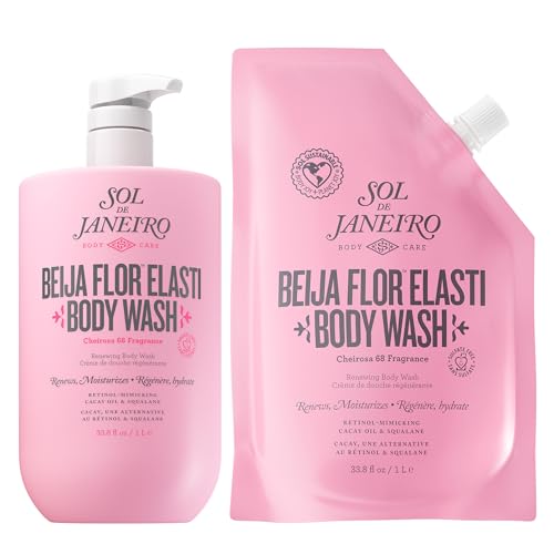 Sol de Janeiro Beija Flor Renewing Body Wash 1 Liter & Refill Pouch Bundle | Amazon Exclusive
