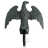 Hooomyai Flag Pole Eagle Topper Black Flagpole Topper Finial Ornament for 20/25/30Ft Telescopic Sect