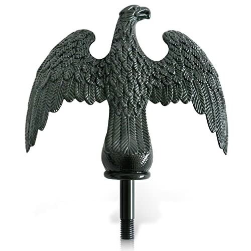 Hooomyai Flag Pole Eagle Topper Black Flagpole Topper Finial Ornament For 20/25/30Ft Telescopic Sectional Flagpoles Outside House #TOP4