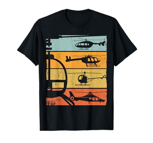 Regalo de piloto de helicóptero retro vintage Camiseta