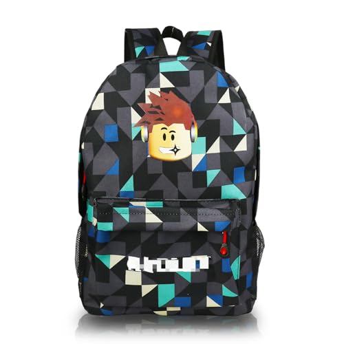 Ainvliya Ro-blx Kinder Rucksack Cartoon Thema Kinderrucksäcke für von 3-12 Jahren Einstellbare Wasserdichte Schulrucksack Reisetasche Kindergartenrucksack Druck Rucksack Jugendlichen
