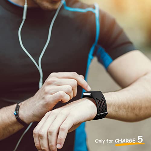 Maledan Compatível com Fitbit Charge 5 Bandas masculinas e femininas – Pacote com 3 pulseiras esport