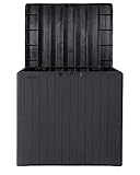Ondis24 City cube Kissenbox Balkonbox Poolbox Paketbox abschließbar mit Deckel regensicher Sitzwürfel (Anthrazit, 113 Liter)