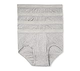Calvin Klein Men's Underwear 4 Pack Cotton Classics Briefs, Heather Grey, Small