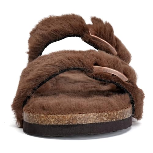 Image of Torotto Kids Sandals Boys Girls Slide Summer Non-slip Cork Glitter Toddler Slippers with Adjustable Straps for Indoor & Outdoor