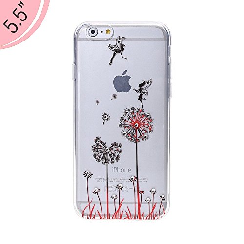 Urberry Iphone 6s Plus/6plus Case, [Crystal TPU Flowe Carved Design] Cover, 3d Bling Diamond Case for Iphone 6plus/ 6s Plus with a Free Screen Protector