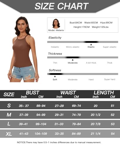 Image of Womens Racerback Ribbed Tank Top Camisole with Built in Bra Sport Yoga Top