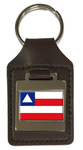 Porte-clés en cuir gravé drapeau Bahia, l'accessoire indispensable pour regrouper vos clés