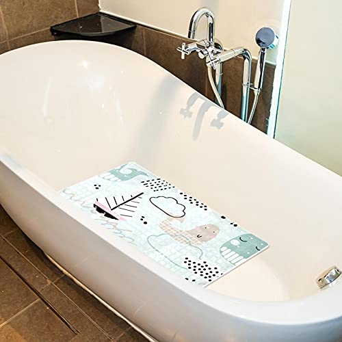 Tapis de douche antidérapant lavable en machine pour baignoire à ventouses - 5