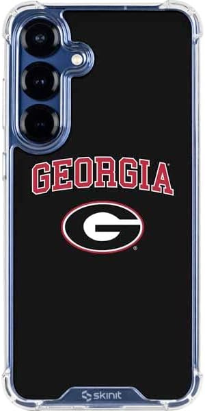 Skinit Clear Phone Case Compatible with Galaxy S25 - Officially Licensed University of Georgia Bulldogs Logo Design