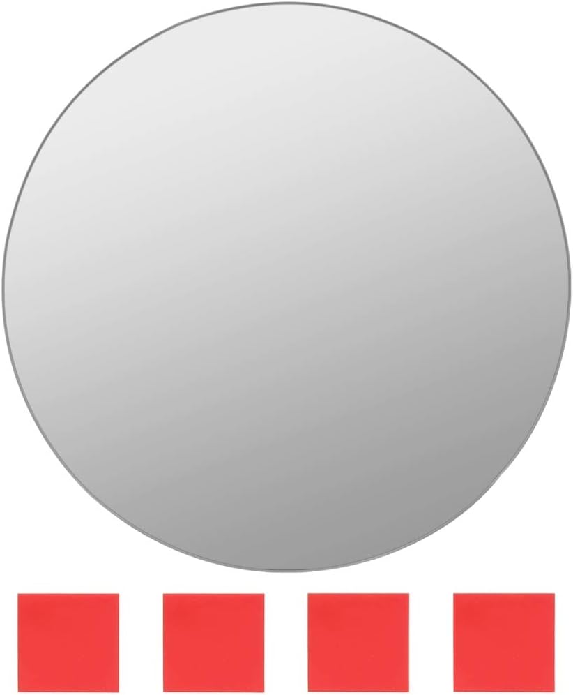 7 Piece Wall Mirror Set Round Glass - Frameless Mirror Set - Decoration Sticking Wall Mirror Set for Cloakroom, Bedroom, Entrance Hall