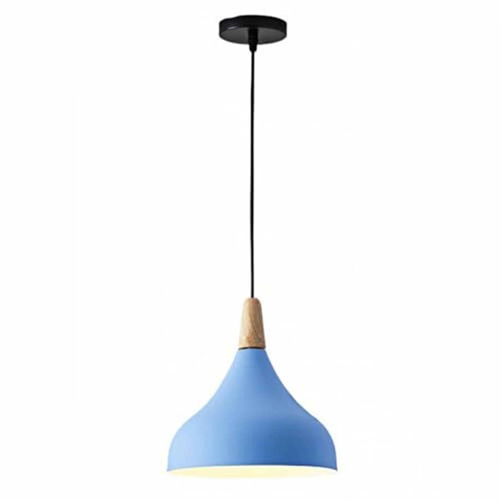 KBUUKYYXouy Nordic One Head Macaron E26 Pendant Lamp Chandelier Hanging Lighting Ceiling Fixture for Kitchen Dining Room Living Art(Blue)