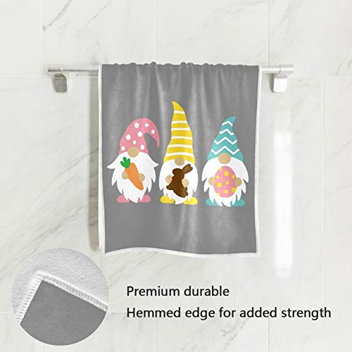 Qugrl Cute Gnomes Hand Towels Easter Rabbit Soft Quality Premium Washcloths Kitchen Dish Towels Bathroom Decor For Guest Hotel Spa Gym Sport 30 X 15 Inches #TOP2