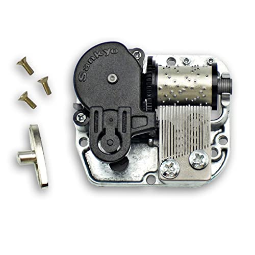 BinkeGG Play (Santa Claus is Coming to Town) Music Box Spare Part Grey Wind Up Sankyo Musical Movement for DIY Music Boxes (65 Tunes Option)
