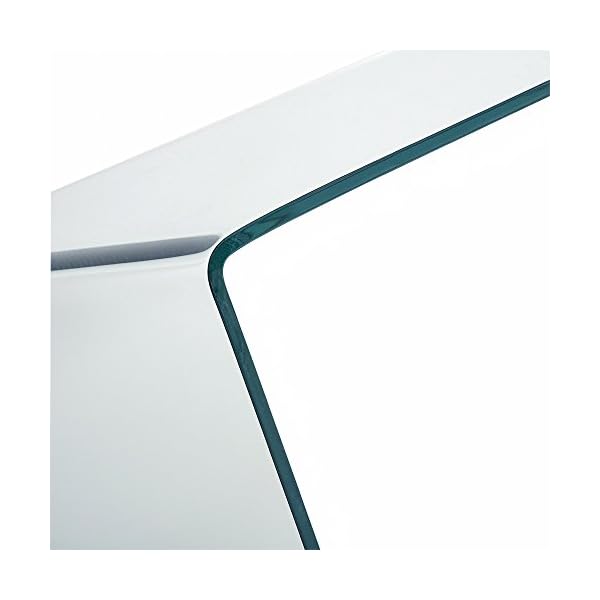 Panana Pald Crystal Modern Curved Console Glass Table Bent Clear Large Transparent Table For Hall Dining Room Home W100*D33*H76 CM - Image 4