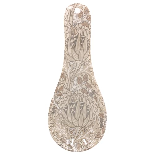 The Leonardo Collection William Morris Christmas Artichoke Spoon Rest – Festive Ceramic Kitchen Accessory with Elegant Seasonal Design, Decorative Cooking Tool Holder and Holiday Gift Idea