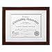 Malden International Designs Burl Wood Document Frame, 8.5x11, Walnut