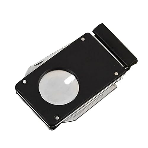 VYSLZ Cigarrskärare rostfritt stål midjemonterat metallblad multifunktion hålslag ficka rökning verktygsfodral