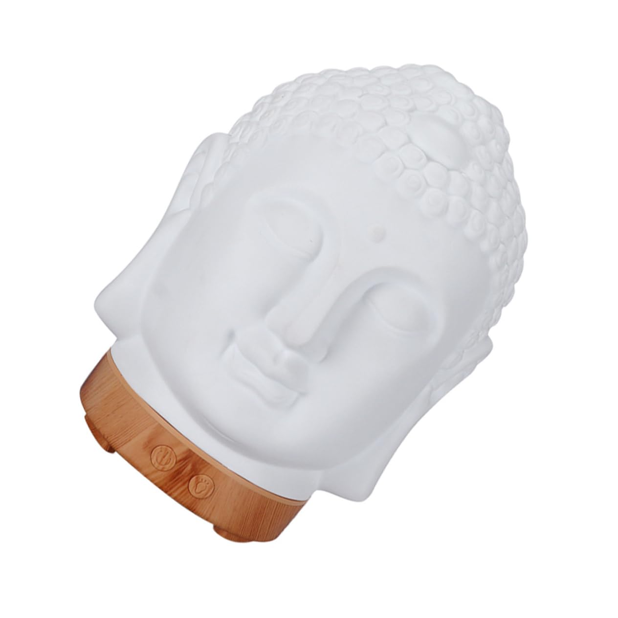 PRETYZOOM 1stück Kopf Keramik Luftbefeuchter Aromatherapie Diffuser Mit -licht Und Holzoptik Für Schlafzimmer Büro Und Meditation Für Ätherische Öle
