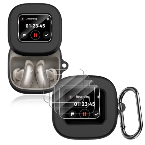 For Anker Soundcore Liberty 5 Pro Max �P�[�X �J�o�[ �S�ʕی� �t�B����4���t�� �V���R���f�� �ϏՌ� �L�Y�h�~ �����[�d�Ή� �h�o �h�� �y�� �����h�~ ���C�����X�C���z�� �P�[�X �i�u���b�N�j