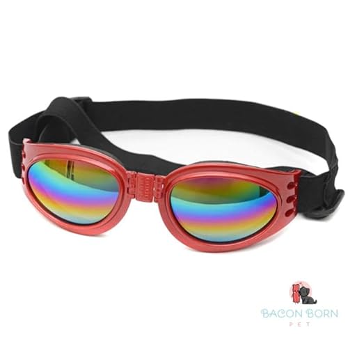 Óculos Para Cachorro De Sol Pet Cão Cães Proteçao Uv Gatos - Motoqueiro - Porto Médio e Grande (Verm