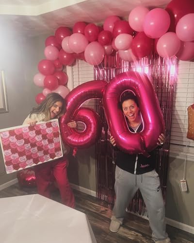 Image of Hot Pink Number 6 Balloon 40 Inch, 6th Birthday Party Decorations, Giant 6 Foil Balloon for Party Supplies