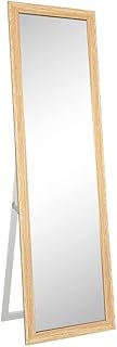 Comprar Acomoda Textil – Espejo de Pie con Marco de Madera Decorativo, Resistente con Soporte para Habitación, Vestidor, Recibidor y Tienda. Espejo Rectangular Cuerpo Entero (Kurst Natural, 120x30 cm)