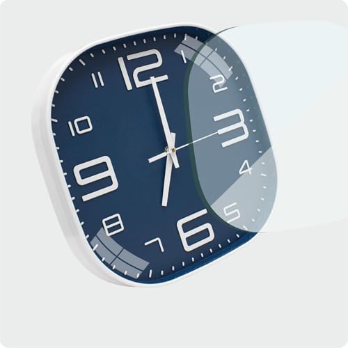 Image of TEKCOOL Plastic Analogue Wall Clock 12 inch Silent Quartz Decorative Wall Clock Non-Ticking Classic Clock Battery Operated Round Easy to Read for Room /Home /Kitchen /Bedroom /Office /School.Blue:-