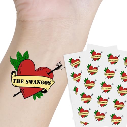 ADEDIY Personalized Name Your Text Heart and Arrow Temporary Tattoo Love Valentine's Day Lover Gift Wedding Favors for Guest, 2x2 Inch