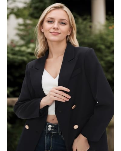 Women's Blazers & Suit Jackets Summer Casual Blazer Open Front Long Sleeve with Pockets Business Work Office4