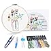 Embroidery Kit Including Embroidery Hoop,Color Threads and Embroidery Scissors for Beginners-Handmade Needlepoint Kits for Adults Kids（Flowers）