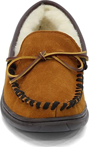 Men's Lb Evans, Atlin Boa Slipper Brown Suede Medium 10 M #TOP1