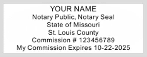 Miniatura 5 de Paquete de sellos de notario rosa y sello autoentintado  Missouri