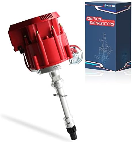 MOSTPLUS Racing HEI Distributor Red Cap Super Coil Compatible with Chevy SBC 305/350/400 Small Block 1035001 HEI